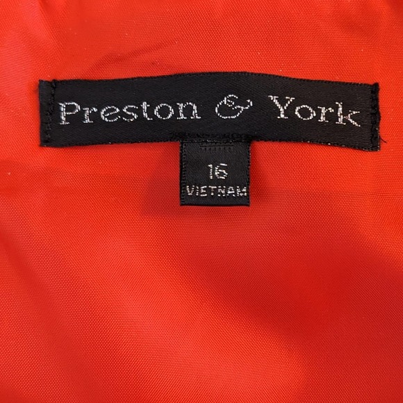 Preston & York Cherry Red Sleeveless Sheath Below Knee Dress Size 16 NEW - Picture 5 of 6